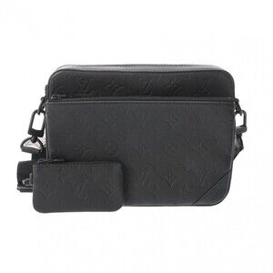 Louis Vuitton Shadow Black Trio Messenger Bag Black Leather Shoulder
